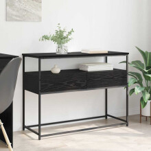 Berkfield Console Table Black Oak 100 x 40 x 75 cm Engineered Wood