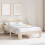 Berkfield Bed Frame with Headboard Natural 135 x 190 cm Solid Pine Wood 1