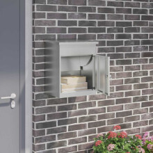Berkfield Parcel Drop Box Black 47.5 x 38 x 59 cm Galvanised Steel