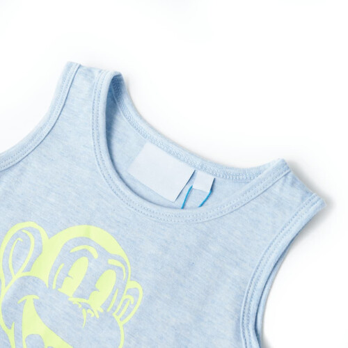 Kids' Tank Top Soft Blue Melange 116 2