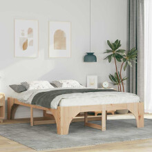 Berkfield Bed Frame Brown 160 x 200 cm Solid Pine Wood