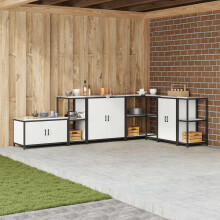 Berkfield Kitchen Storage with Shelf White 40 x 50 x 92 cm Steel