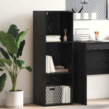 Berkfield Bookshelf Black Oak 40 x 30 x 114 cm Engineered Wood