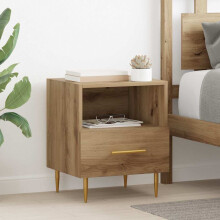 Berkfield Bedside Table 2 pcs Brown 40 x 35 x 47.5 cm Engineered Wood