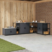 Berkfield Kitchen Storage with Shelf Anthracite 30 x 50 x 92 cm Steel