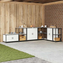 Berkfield Kitchen Storage with Shelf White 60 x 50 x 92 cm Steel