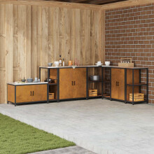 Berkfield Kitchen Storage with Shelf Rusty 30 x 50 x 92 cm Steel