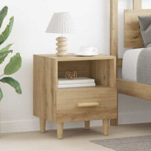 Berkfield Bedside Cabinet with Drawer 2 pcs Artisan Oak 40 x 35 x 47 cm