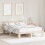 Berkfield Bed Frame with Headboard Natural 150 x 200 cm Solid Pine Wood 1