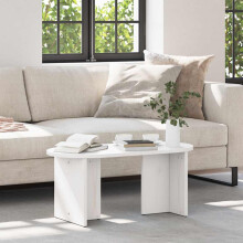 Berkfield Coffee Table White 80 x 39.5 x 35 cm Solid Pine wood