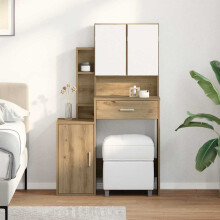 Berkfield Dressing Table Artisan Oak 80 x 35 x 132 cm Engineered Wood