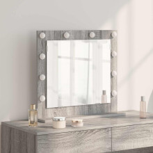 Berkfield Vanity Mirror Rectangular Grey Sonoma 60 x 55 x 18 cm