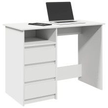 Berkfield Desk White 102x50x75 cm Engineered Wood