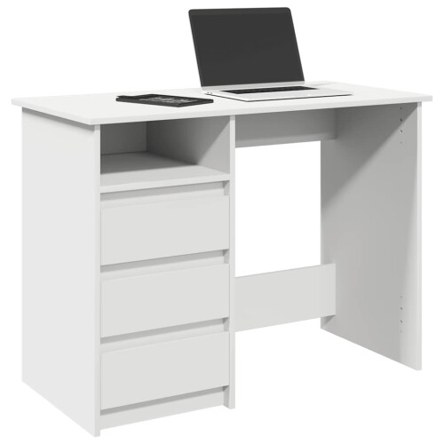 Berkfield Desk White 102x50x75 cm Engineered Wood