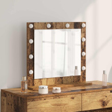 Berkfield Vanity Mirror Rectangular with Mirror Old Wood 60 x 55 x 18 cm