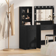 Berkfield Highboard Black Oak 40 x 40.5 x 135 cm Engineered Wood