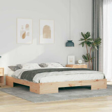 Berkfield Bed Frame Brown 200 x 200 cm