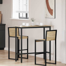 Berkfield Table Sonoma Oak 100 x 40 x 100.5 cm Engineered Wood and Steel