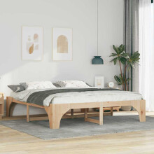 Berkfield Bed Frame Brown 180 x 200 cm Solid Pine Wood