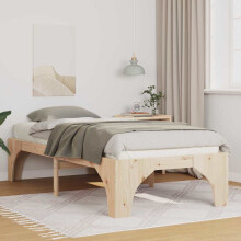 Berkfield Bed Frame Brown 90 x 200 cm Solid Pine Wood
