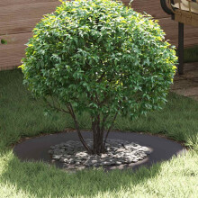 Berkfield suitable for Flat Tree Rings 5 pcs Black ò40 / 70 cm Steel