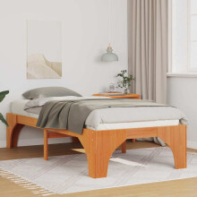 Berkfield Bed Frame Brown 100 x 200 cm Solid Pine Wood