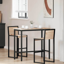 Berkfield Table Natural 100 x 50 x 91 cm Engineered Wood and Steel