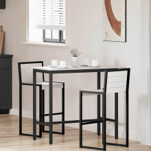 Berkfield Table White 100 x 50 x 91 cm Engineered Wood and Steel
