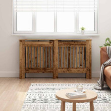 Berkfield Radiator Cover Old Wood 152 x 19 x 81.5 cm Engineered Wood