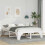 Berkfield Bed Frame White 150 x 200 cm Solid Pine Wood 1
