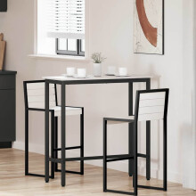 Berkfield Table White 100 x 40 x 101 cm Engineered Wood and Steel