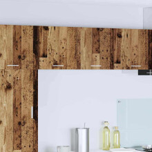 Berkfield Hanging Cabinet with Storage Old Wood and White 40 x 31 x 40 cm