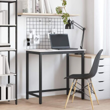Berkfield Table White 80 x 50 x 77 cm Engineered Wood and Steel