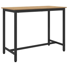 Berkfield Table Artisan Oak 100 x 50 x 76.5 cm Engineered Wood and Steel