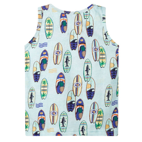 Kids' Tank Top Soft Blue Melange 104 1