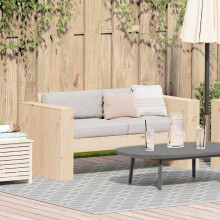 Berkfield Garden Sofa Natural 134 x 60 x 62 cm Solid Pine Wood