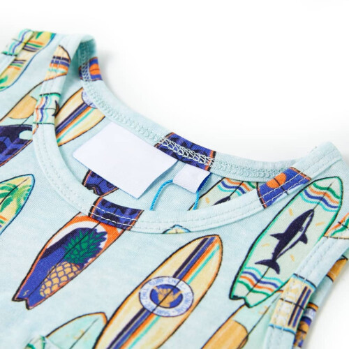 Kids' Tank Top Soft Blue Melange 104 2