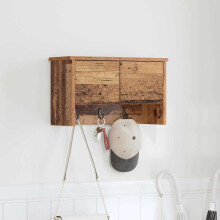 Berkfield Wall-Mounted Coat Rack Old Wood 50 x 20 x 30 cm Engineered wood