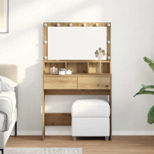 Berkfield Dressing Table Artisan Oak 80 x 41 x 134.5 cm Engineered Wood