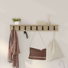Berkfield Wall-Mounted Coat Rack Sonoma Oak 80 x 10.5 x 10.5 cm