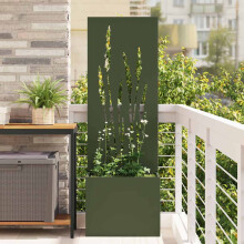Berkfield Garden Privacy Screen Olive green 50 x 150 cm Cold-rolled steel