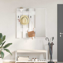 Berkfield Wall-Mounted Coat Rack White 100 x 10 x 100 cm Engineered wood