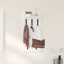 Berkfield Wall-Mounted Coat Rack White 40 x 10 x 90 cm Engineered wood