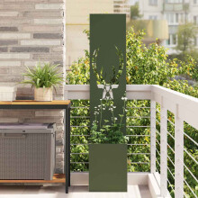 Berkfield Garden Privacy Screen Animal Print Olive green 32 x 32 x 150 cm
