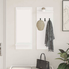 Berkfield Wall-Mounted Coat Rack White 70 x 10 x 90 cm Engineered wood