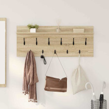 Berkfield Wall-Mounted Coat Rack with Shelf Sonoma Oak 100 x 40 x 12 cm
