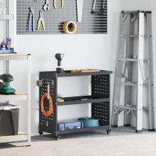 Berkfield Tool Trolley Anthracite 75 x 35 x 73 cm Cold-rolled Steel