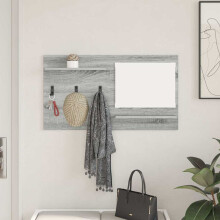 Berkfield Wall-Mounted Coat Rack with Shelf Grey Sonoma 90 x 10 x 50 cm