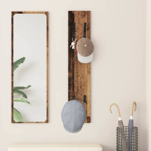 Berkfield Wall-Mounted Coat Rack Wall-mounted Old Wood 20 x 1.5 x 100 cm