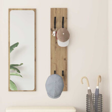 Berkfield Wall-Mounted Coat Rack Artisan Oak 20 x 1.5 x 100 cm
